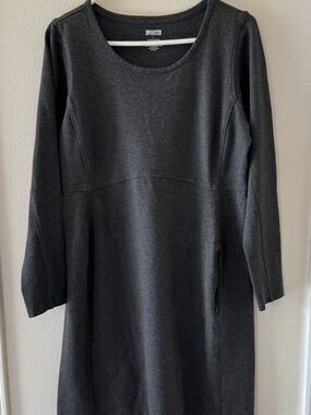 Duluth Trading Women’s Large Charcoal Gray Dress With Pocket
